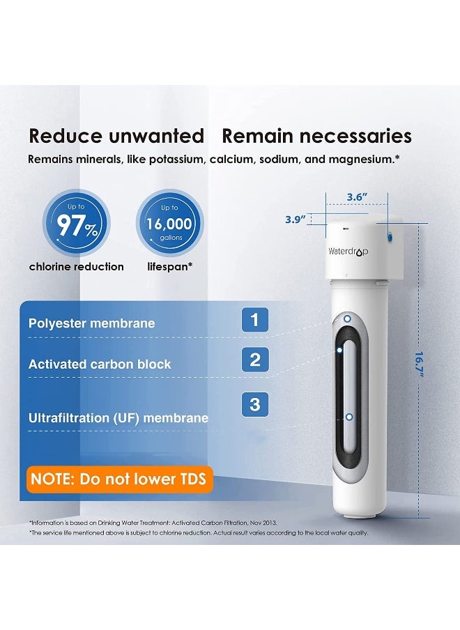Waterdrop Waterdrop 15UAW-UF 0.01 mm Ultra Filtration Under Sink Water Filter  - Image 3