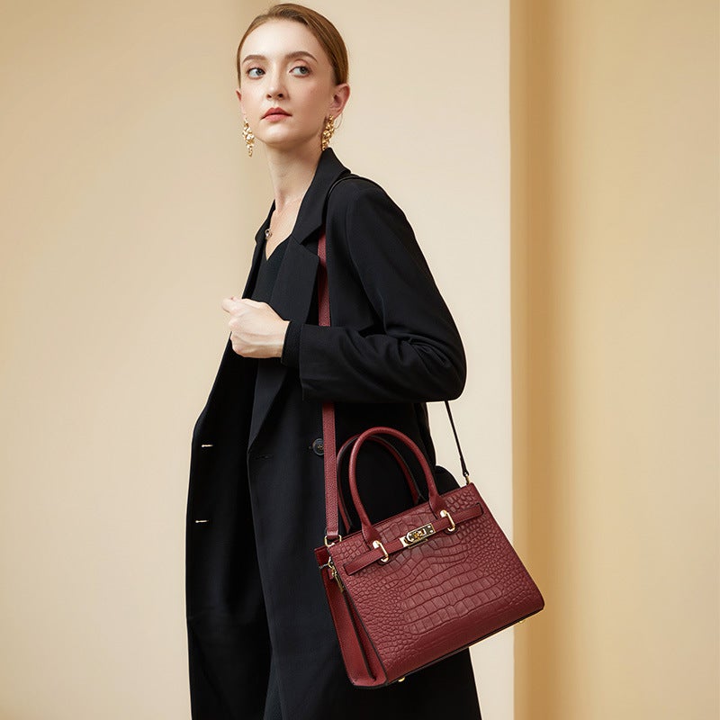 Women's Genuine Leather Satchel Bag - Image 4