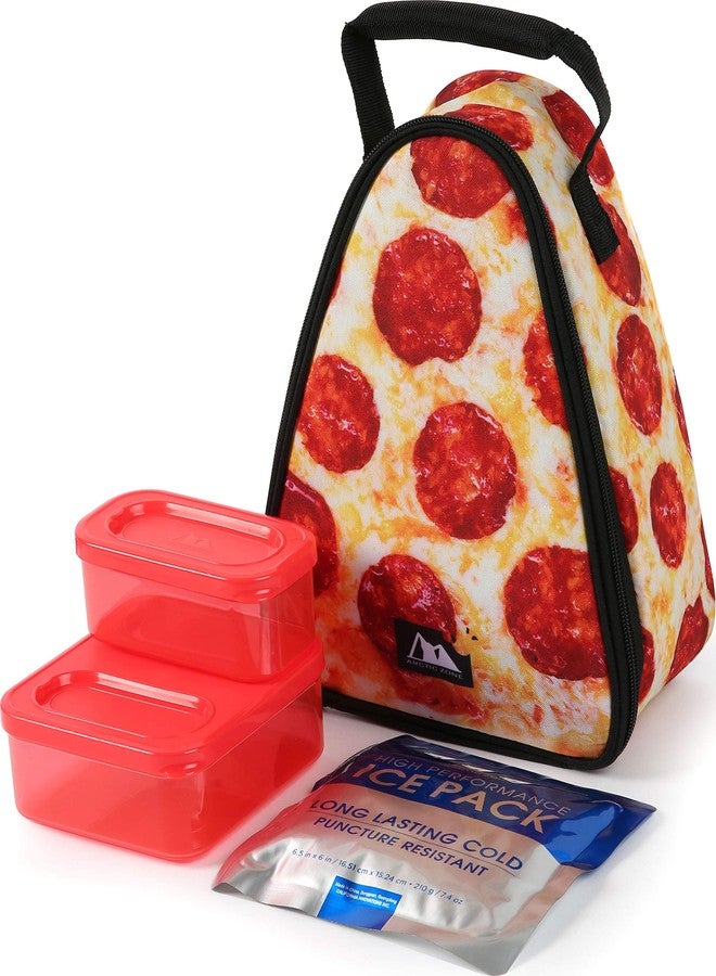Arctic Zone Pizza Lunch Pack with 210g Ice Pack and 4 Piece Kids Sandwich Set - Pizza - Image 1
