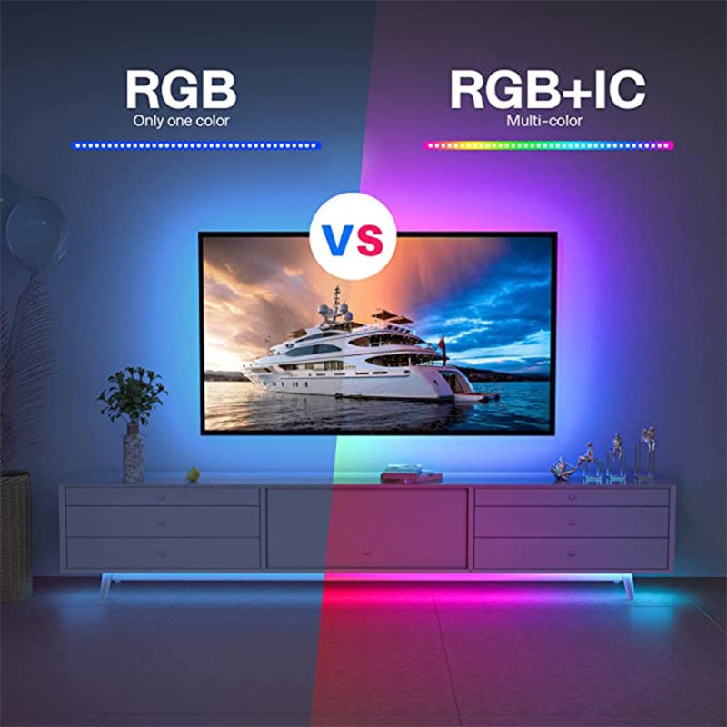 ضوء شريط LED RGB 5 فولت 12 لمبة/متر شريط إضاءة 5050 RGB شريط إضاءة LED تحكم عن بعد تحكم عبر التطبيق سطوع قابل للتعديل وظيفة التوقيت للكريسماس الحفلات الحانة ديكور المنزل - Image 5