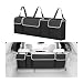 Ywdiml Car Trunk Organizer with Lid Large Waterproof Vehicle Backseat Hanging Storage Bag with 4 Pockets Adjustable Straps Collapsible Automotive Interior Cargo Bag Universal Fit Black - Image 2