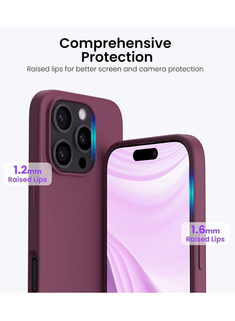 ELTRAZONE Wine Red Liquid Silicone iPhone 16 Pro Max 6.9” Case - Sleek & Protective Cover - Image 4
