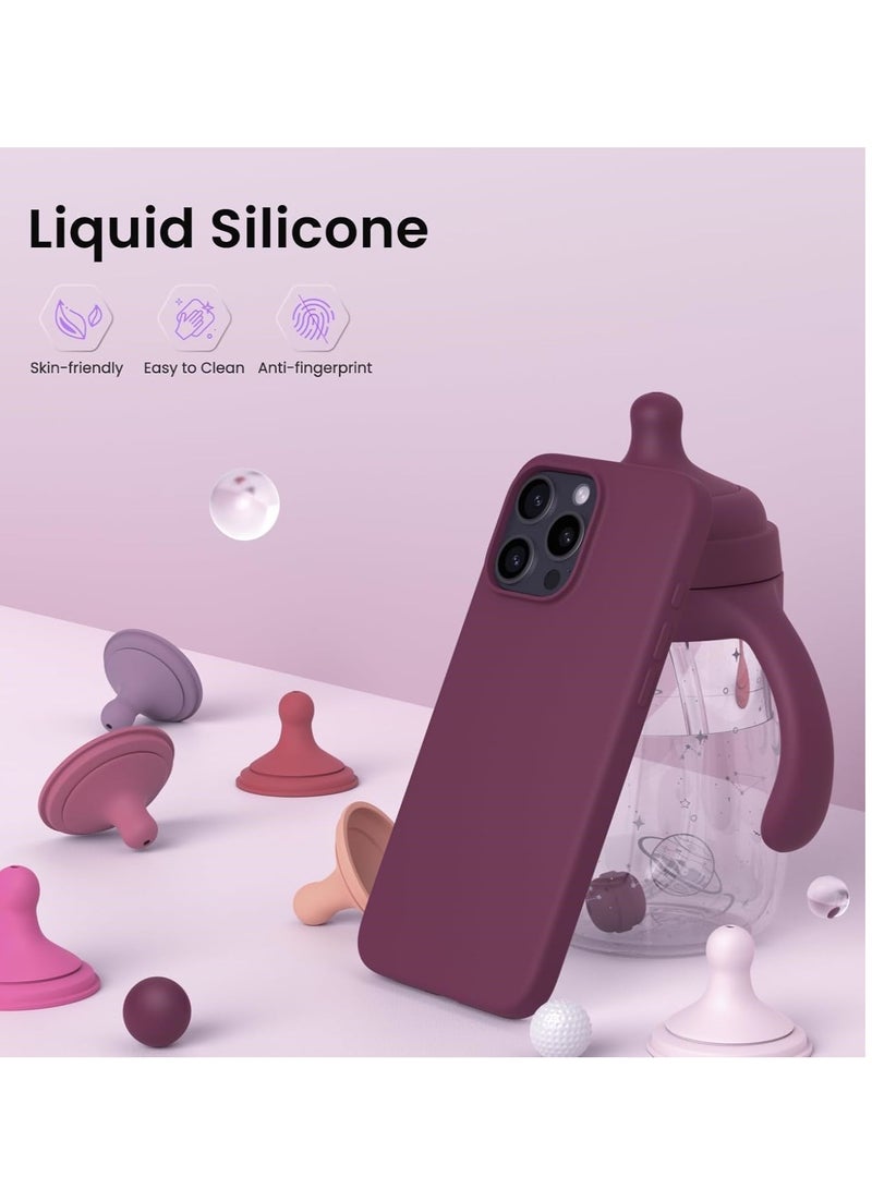 ELTRAZONE Wine Red Liquid Silicone iPhone 16 Pro Max 6.9” Case - Sleek & Protective Cover - Image 3