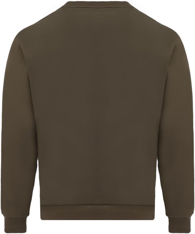 CEDRO سويت شيرت رجالي بأكمام طويلة وياقة دائرية بتصميم شجرة باللون الزيتوني - Image 2