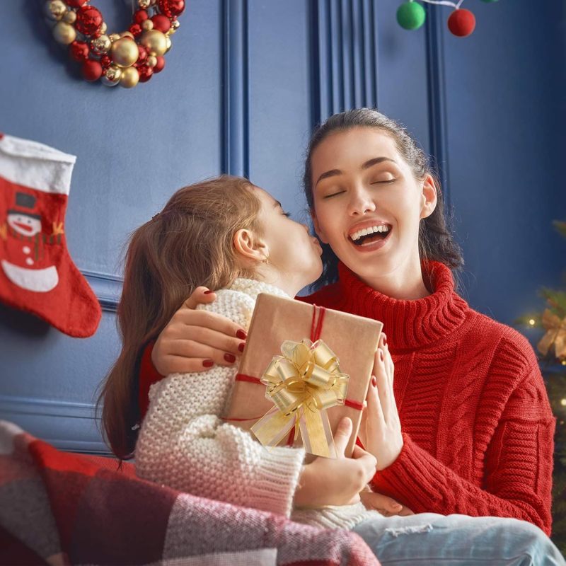 30 Piezas Lazos Grandes para Envolver Regalos Lazos para Tirar de Cinta Arcos de Regalo para San Valentin Navidad Vacaciones Decoración Cestas Regalo - Image 2