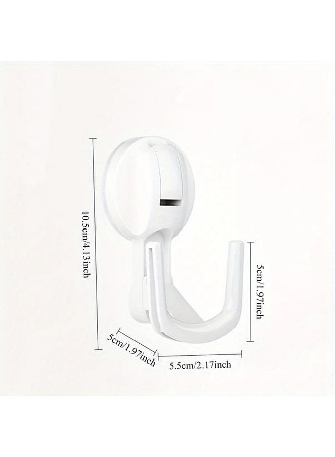 White Wall Mounted Shoe Hooks Vacuum Suction Cup No Drill Storage For Thick Soled Shoes - Image 4