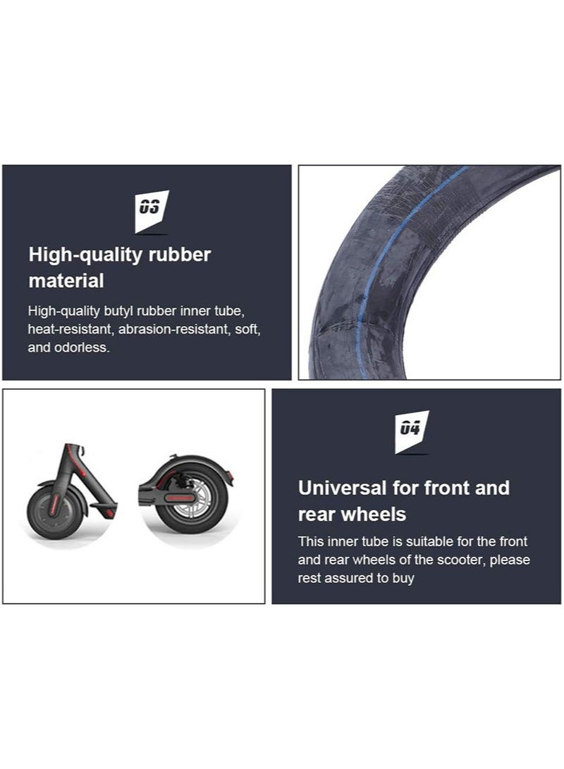 أبوستيم عبوة من 2 أنبوب داخلي للسكوتر الكهربائي، عجلات كهربائية مطاطية قابلة للنفخ وغير قابلة للانزلاق مقاس 10 × 2.5 بوصة، ملحقات إطارات السكوتر الكهربائي، مناسبة للسكوتر الكهربائي - Image 3
