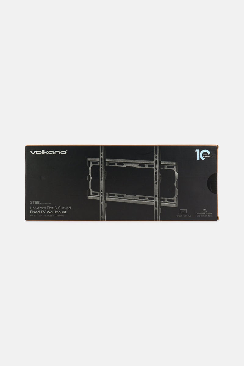 Volkano Steel Series Fixed TV Wall Mount, Black - Image 1