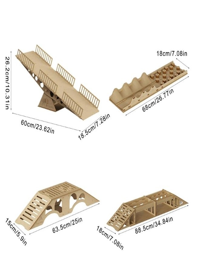 RCJUMPANT Rc Crawler Course Obstacles,Rc Car Ramp,Toy Ramps for RC Crawer Car 1/18 1/24 TRX4M SCX24 FCX24 (D) - Image 2