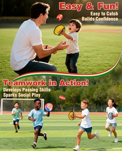 JoyCat Toss and Catch Ball Game for Kids Outdoor Beach Yard Game Set with 4 Paddles Kids Toddler Baseball GloveFamily Throwing Catching Game for Ages 312 - Image 5