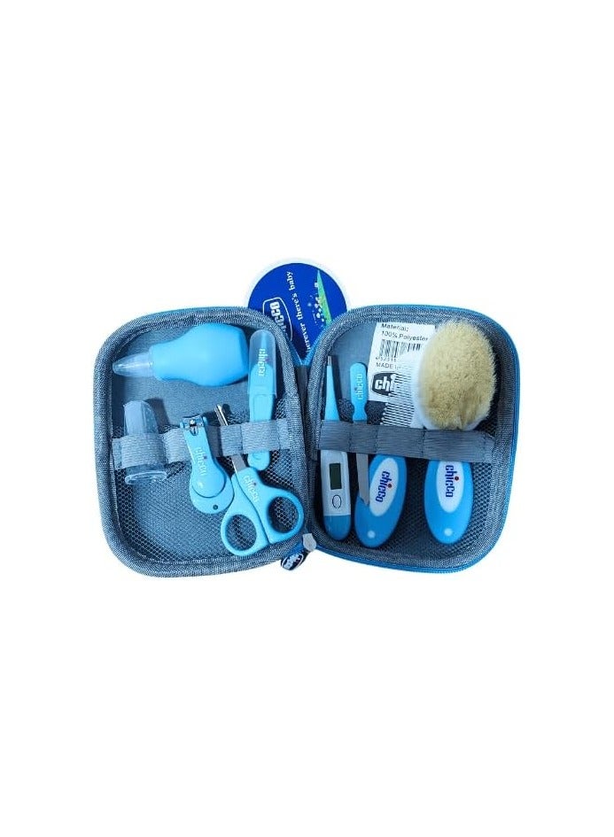 Chicco 10-piece care set + bag, blue