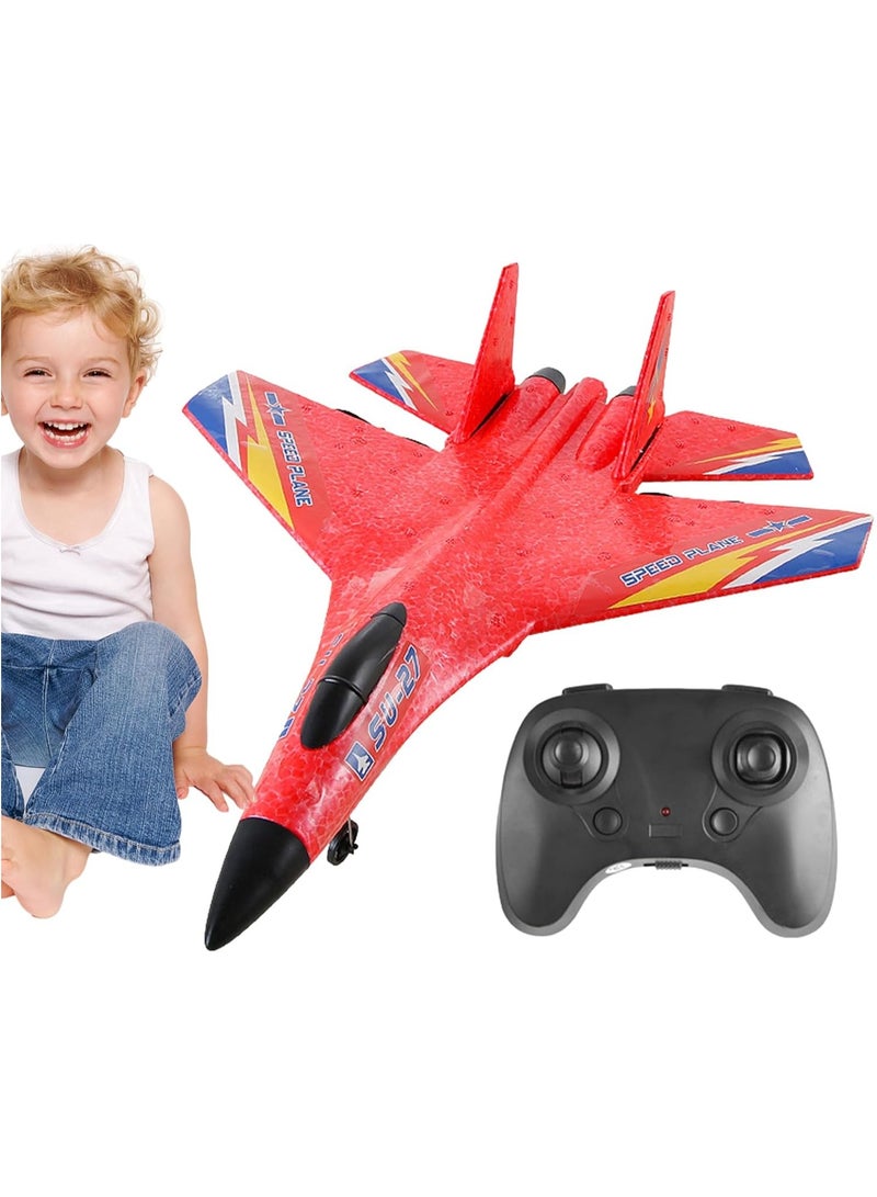 Macon RC Airplane,2.4GHz 2 Channel Remote Control Plane with Gyro Night Lights and 2 Batteries, Easy to Fly for Adults, Beginners and Kids Toy Vehicle - Image 1