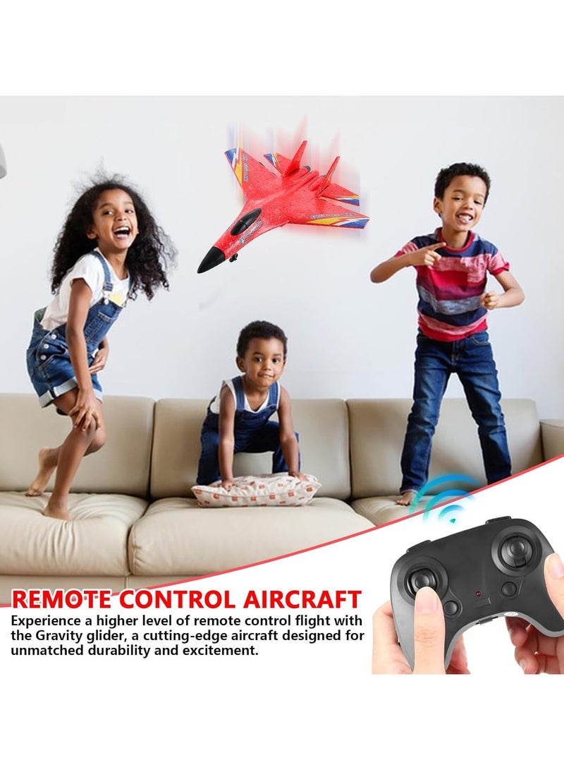 Macon RC Airplane,2.4GHz 2 Channel Remote Control Plane with Gyro Night Lights and 2 Batteries, Easy to Fly for Adults, Beginners and Kids Toy Vehicle - Image 3