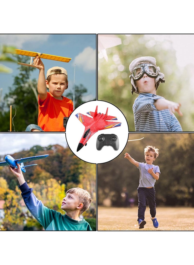 Macon RC Airplane,2.4GHz 2 Channel Remote Control Plane with Gyro Night Lights and 2 Batteries, Easy to Fly for Adults, Beginners and Kids Toy Vehicle - Image 4