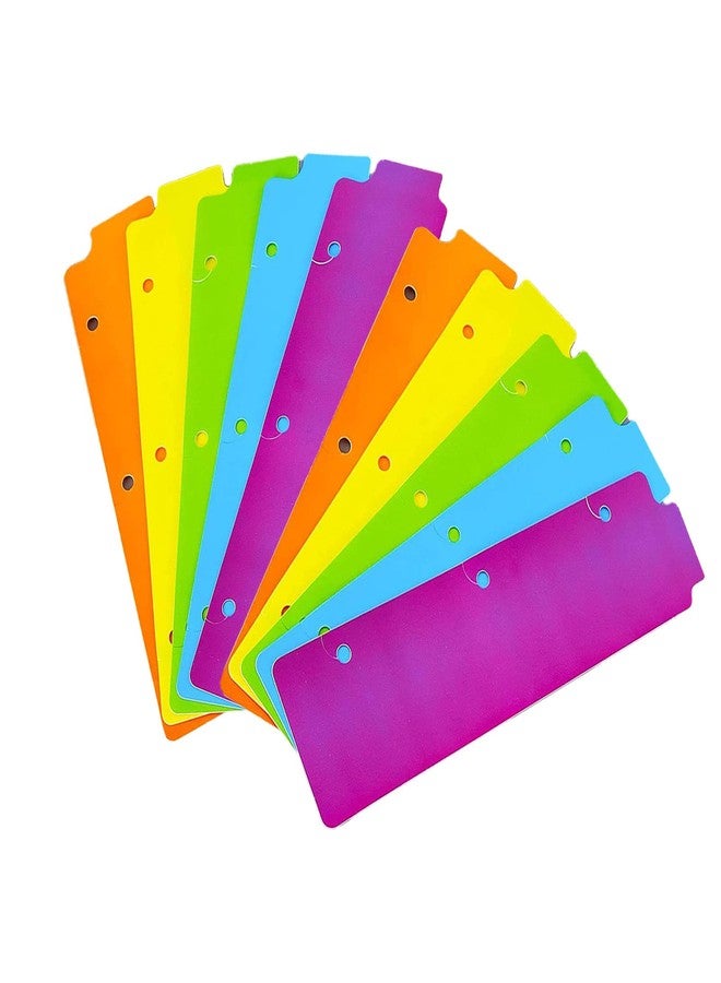 Khakho 10Pcs 3-Ring Binder Bookmarks,8.5X 2.4 inch Snap-in Bookmarks,Binder Plastic Bookmark Repositionable Document Tabs for Pages, Reading Notes, Sorting Documents Signs - Image 1