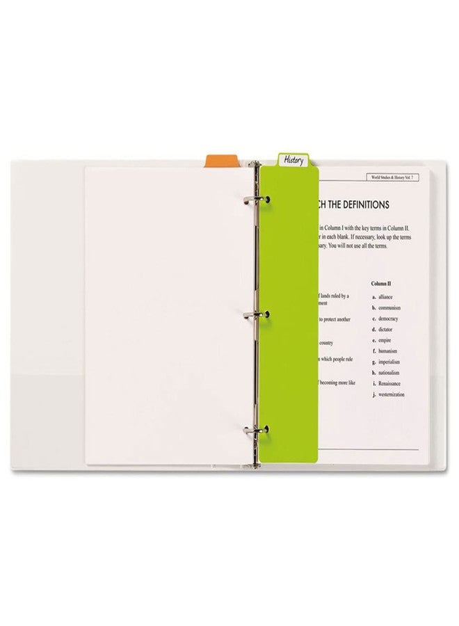 Khakho 10Pcs 3-Ring Binder Bookmarks,8.5X 2.4 inch Snap-in Bookmarks,Binder Plastic Bookmark Repositionable Document Tabs for Pages, Reading Notes, Sorting Documents Signs - Image 5