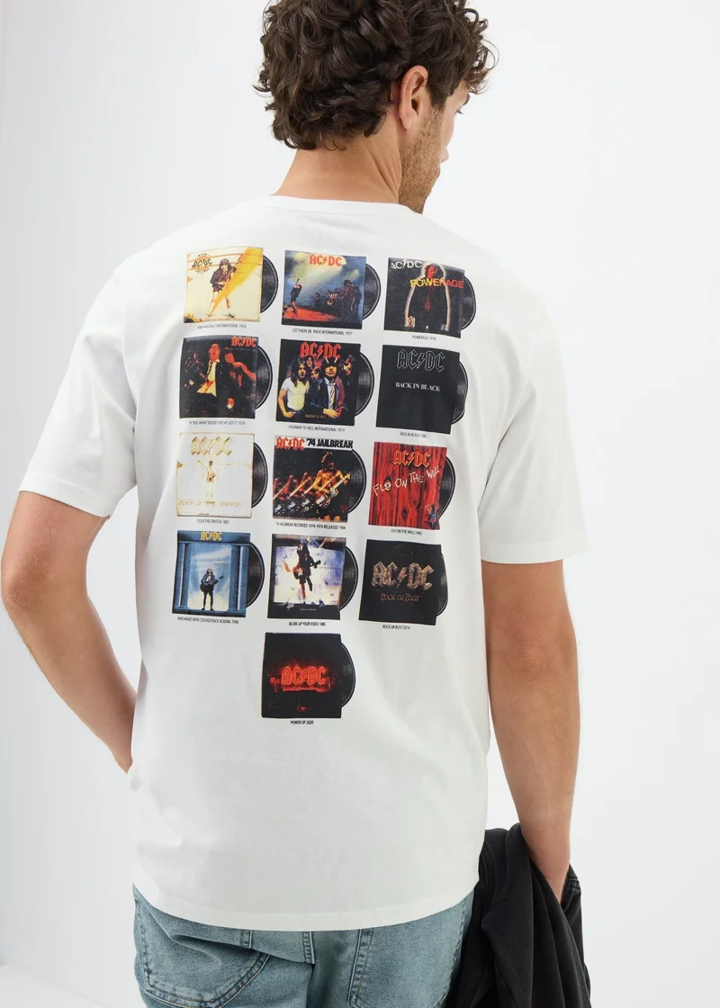 Matalan White ACDC Printed T-Shirt