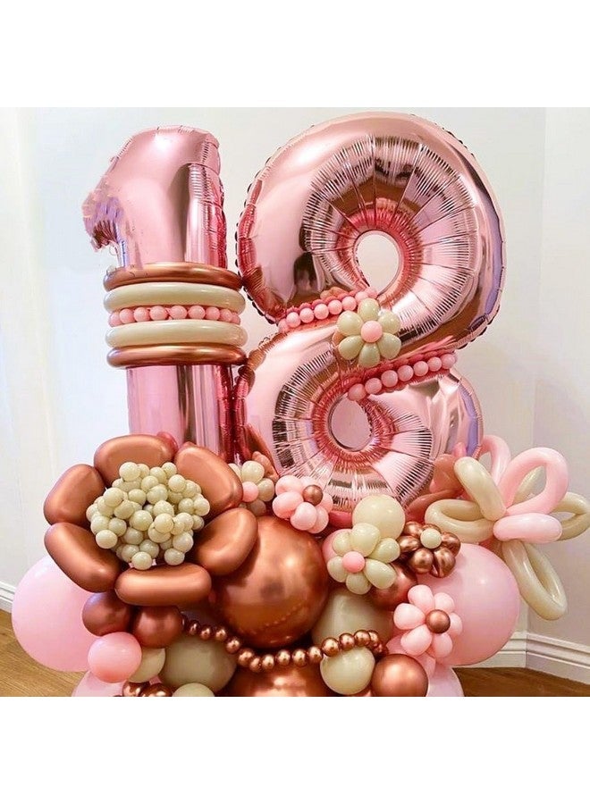 BBPOOL Rose Gold 3 Number Balloons,40 Inch Big 3 Balloon Numbers Rose Gold 3 Foil Mylar Balloons for Birthday Party Anniversary Events - Image 3