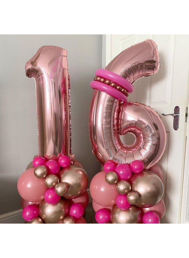 BBPOOL Rose Gold 3 Number Balloons,40 Inch Big 3 Balloon Numbers Rose Gold 3 Foil Mylar Balloons for Birthday Party Anniversary Events - Image 2
