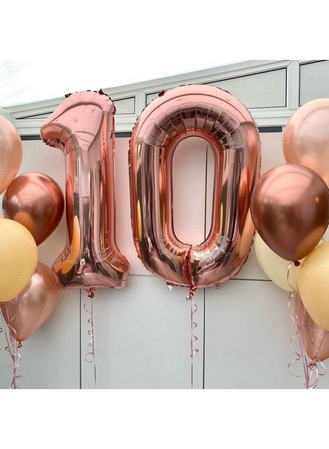 BBPOOL Rose Gold 3 Number Balloons,40 Inch Big 3 Balloon Numbers Rose Gold 3 Foil Mylar Balloons for Birthday Party Anniversary Events - Image 5