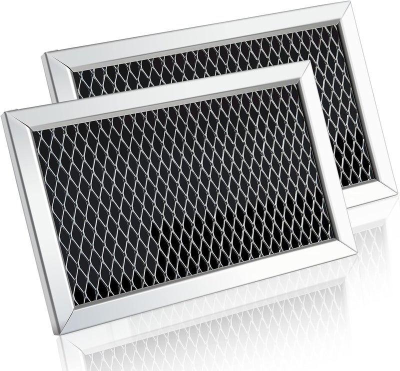 BOTNA JX81J WB02X11124 Microwave Charcoal Filter Replacement for GE WB02X11536, WB06X10823, Samsung Carbon Filter 3-7/8" x 6-1/8" x 3/8"", 2 Pack - Image 1