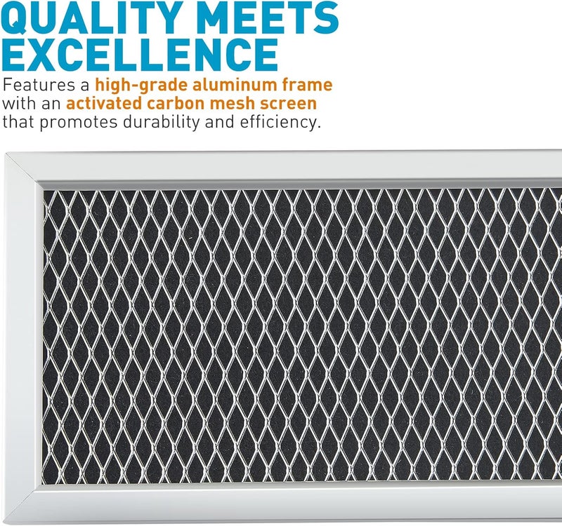 BOTNA JX81J WB02X11124 Microwave Charcoal Filter Replacement for GE WB02X11536, WB06X10823, Samsung Carbon Filter 3-7/8" x 6-1/8" x 3/8"", 2 Pack - Image 4