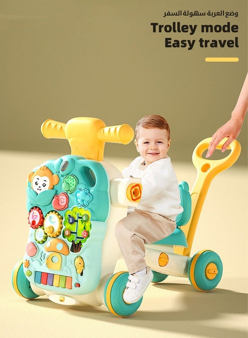 MIXDE 4 in 1 Baby Walker, Sit to Stand learning Infant Walkers With Activity Center, Toddler Trolley & Push Stroller with Interactive Learning Table, Educational Toy Gift for Boys Girls Children - Image 4