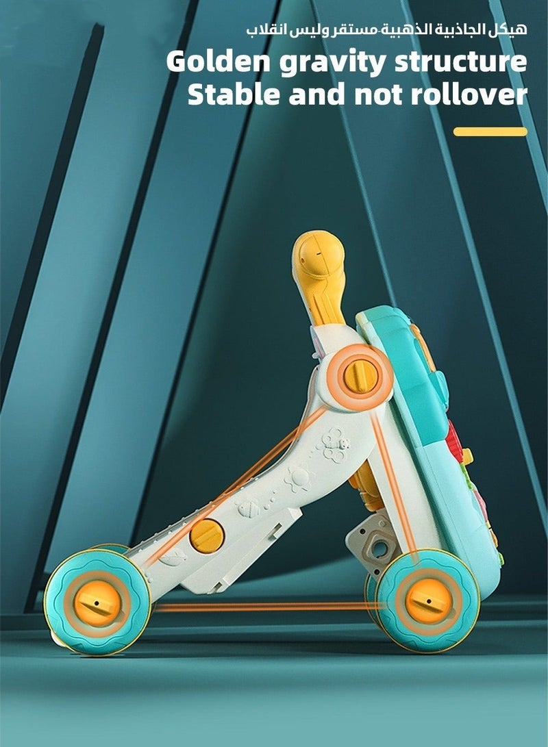 MIXDE 4 in 1 Baby Walker, Sit to Stand learning Infant Walkers With Activity Center, Toddler Trolley & Push Stroller with Interactive Learning Table, Educational Toy Gift for Boys Girls Children - Image 5