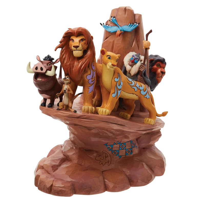 Enesco Disney Traditions Collection by Jim Shore The Lion King Carved in Stone Pride Rock Figurine Resin Hand Crafted Painted Collectible Disney Figurines Decorative Home Decor Statue 9 Inch