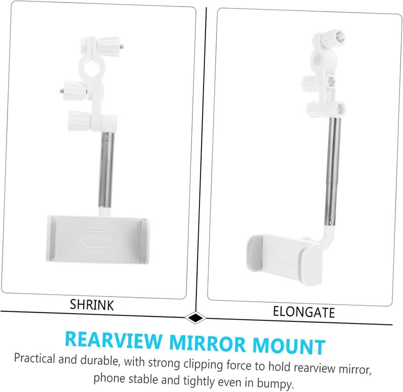 Uonlytech Car Phone Holder Suction Mount Rearview Mirror Phone Stand Easy Install Hands - Image 5