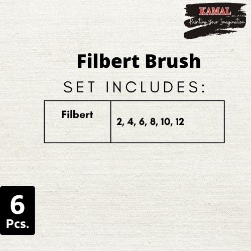 KAMAL Filbert Paint Brush set-Synthetic bristles- 6pc, for Acrylic, Watercolor, Fabric,Gouache & Oil Painting (Set of 6) Paint Brushes for Acrylic Painting, Art Brushes, Drawing and Art Supplies, Paint Brush, Acrylic Paint Brushes for nail art, Paint Brushes for Kids, Paint Brush set, Watercolor Brushes - Image 5