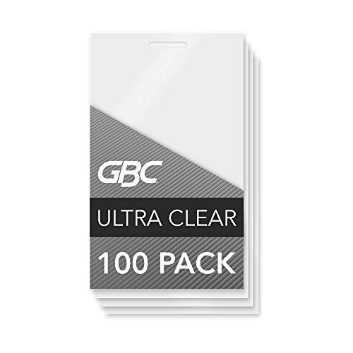 GBC Laminating Sheets, Thermal Laminating Pouches, Business Card Size, 7 Mil, HeatSeal UltraClear, 100 Pack (3300371) - Image 1
