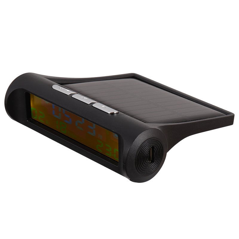 Solar Car Clock Auto Digital Watch Driving Electronic Clock Solar Clock Device - Image 1