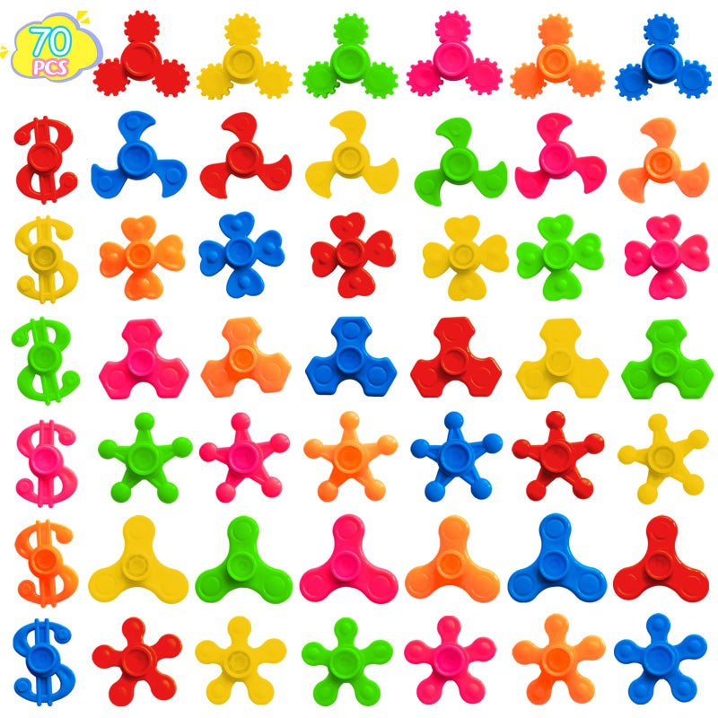 Sqlhrke 70 Pack Mini Fidget Spinner ToysStress Relief Sensory ToysBirthday Gifts Party Favors for Kids Teens AdultsChristmas Goodie Bag StuffersCanival Treasure Box Toy for Classroom Prizes Supplies - Image 3
