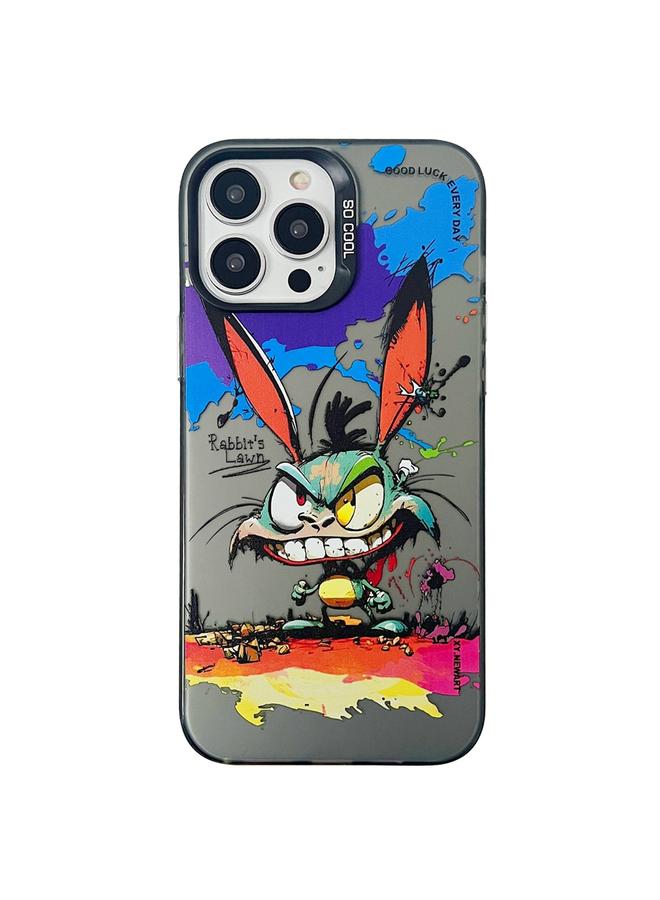 Zaboon Case For iPhone 13 Pro Max Double Layer Color Silver Series Animal Oil Painting Phone Case - Image 1