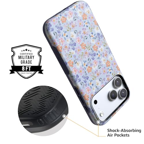 Casely iPhone 17 Pro Case | Poppy Meadows | Pastel Floral | Bold Protective Design | Compatible with MagSafe - Image 4