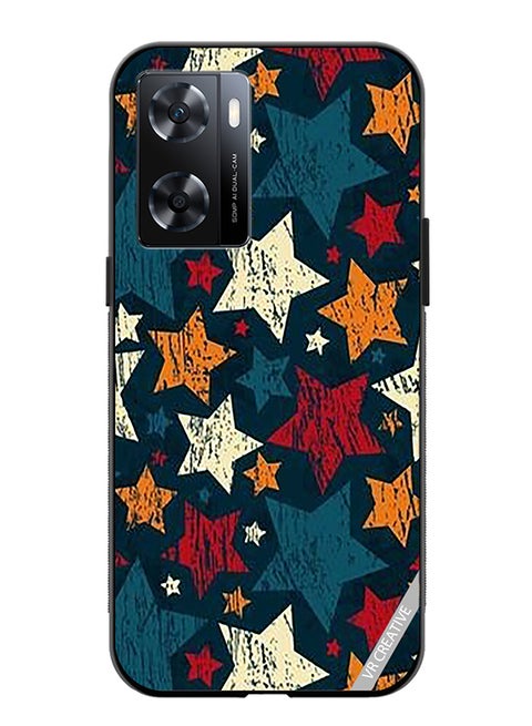 Protective Case Cover For Oppo A57/A77s Colorful Stars Design Multicolour