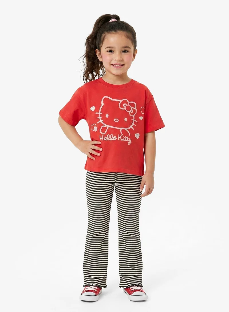 NAME IT Kids Striped Bootcut Leggings