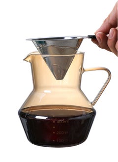 Generic Pour Over Coffee Maker Set With Stainless Steel Filter, 400ml  - Image 1