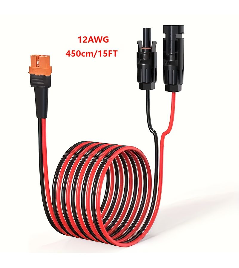 كابل محول من لوحة 12 AWG إلى XT60i، طول 20 قدم، مصنوع من البولي فينيل كلوريد والنايلون المتين، مناسب لمحطة الطاقة المحمولة والمركبات الترفيهية - Image 3