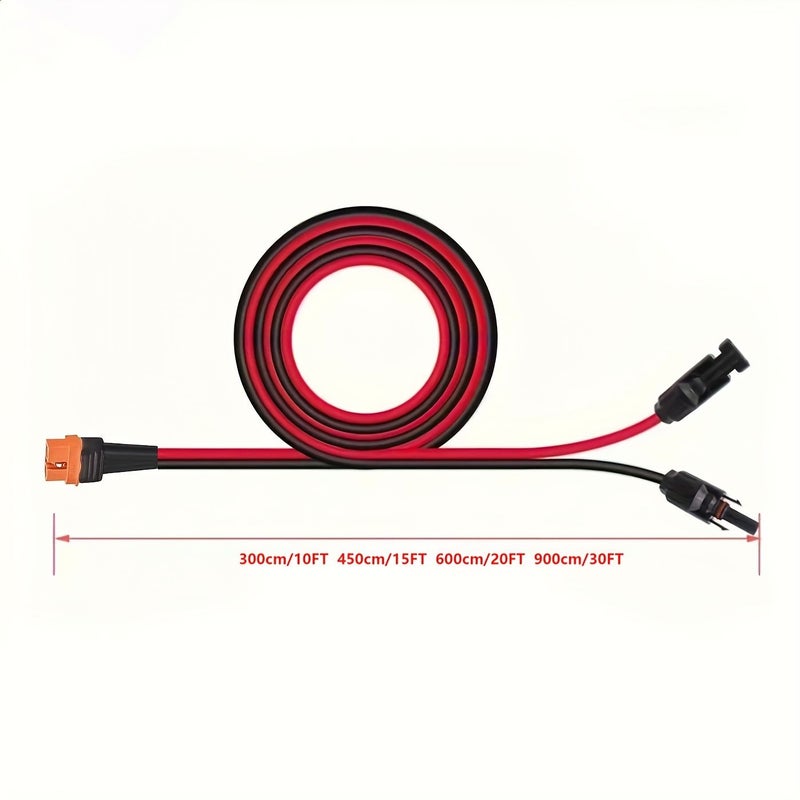 كابل محول من لوحة 12 AWG إلى XT60i، طول 20 قدم، مصنوع من البولي فينيل كلوريد والنايلون المتين، مناسب لمحطة الطاقة المحمولة والمركبات الترفيهية - Image 2