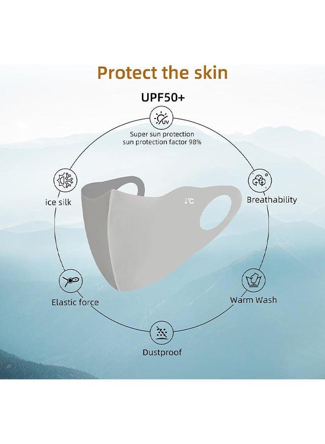 Wffo 4 Pcs 3D Breathable Face Mask, Reusable Sun Protection Mask for Daily Commute, Face Shield For Hiking Riding Exercise - Image 3