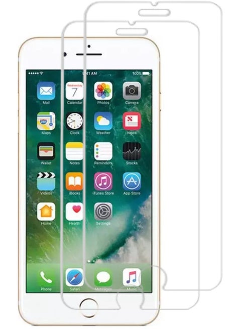 2 Pack Tempered Glass Screen Protector Clear Designed For iPhone 8 Plus Full Screen Coverage And Bubble Free