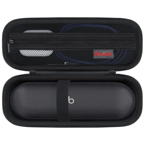 Elonbo Carrying Case ​for Beats Pill - Portable Bluetooth Speaker, Beats Pill Waterproof Bluetooth Speaker Hard Travel Bag Storage Cover Holder, Mesh Pocket Fits Charger, Black - Image 1