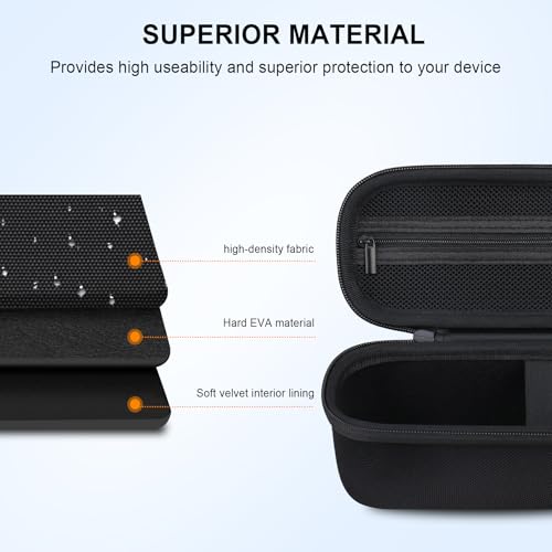 Elonbo Carrying Case ​for Beats Pill - Portable Bluetooth Speaker, Beats Pill Waterproof Bluetooth Speaker Hard Travel Bag Storage Cover Holder, Mesh Pocket Fits Charger, Black - Image 5