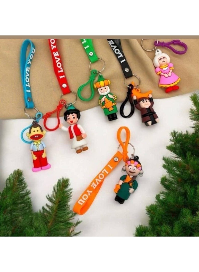 Ramadan keychains in various shapes, Ramadan-themed designs, 3-piece keychain set - Image 1