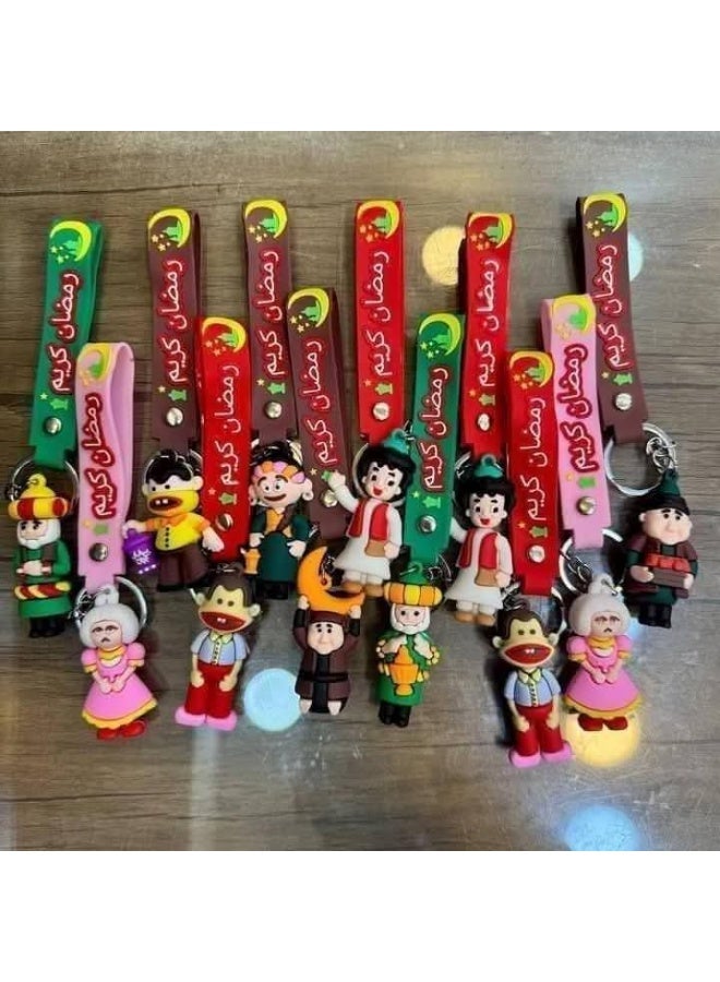 Ramadan keychains in various shapes, Ramadan-themed designs, 3-piece keychain set - Image 2