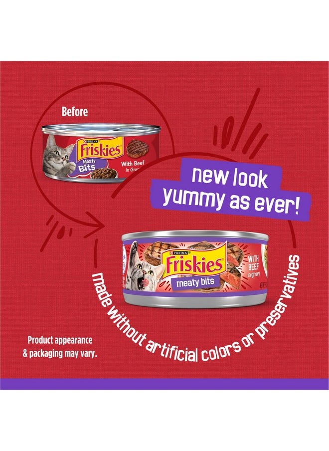 فريسكس طعام القطط الرطب Purina Friskies، قطع لحم مع لحم بقري في المرق - (عبوة من 24) علب 5.5 أونصة  - Image 2