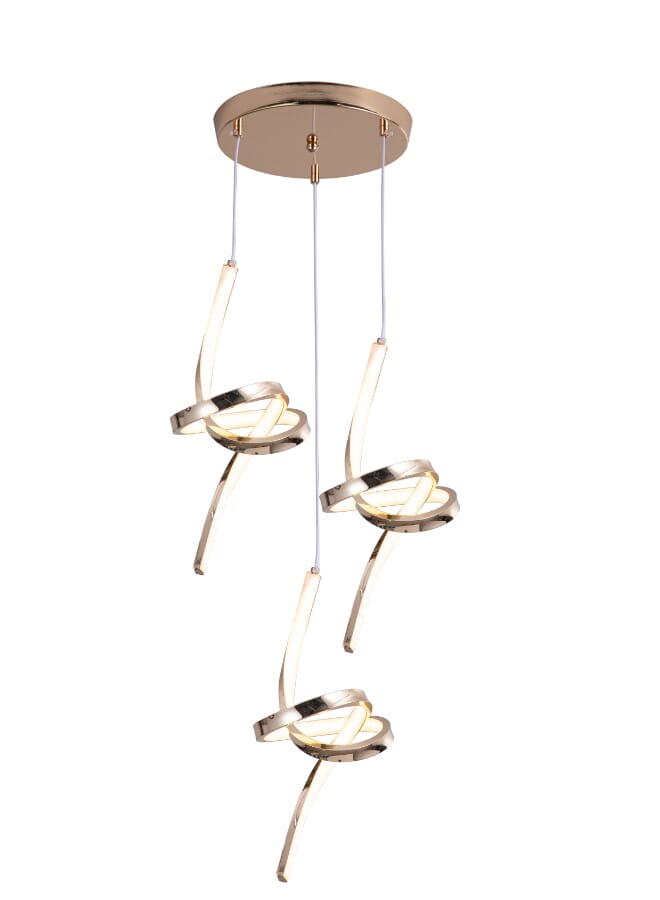 Best Power Modern LED Ceiling Chandelier 6892-3 - 3 Lighting Modes, 83W, Adjustable Length 75cm, Elegant Pendant Light for Living Room, Dining Room, and Bedroom - Image 2