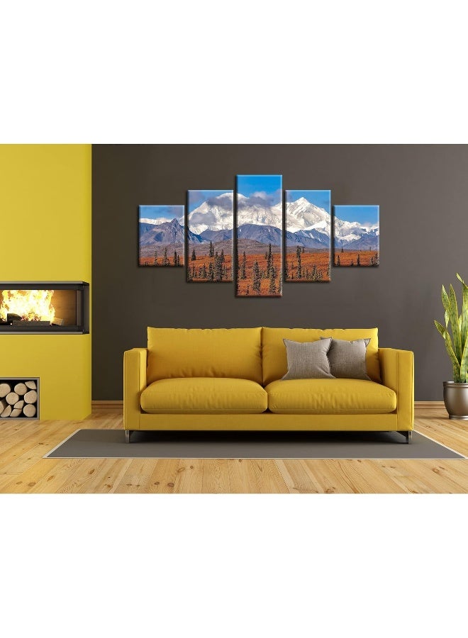 Home Trove Artbrush Tower Denali National Park Mount Mckinley Landscape Wall Decor - Image 4